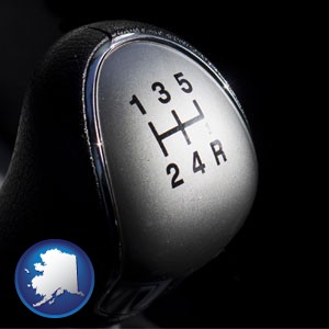 a 5-speed transmission shift knob - with Alaska icon