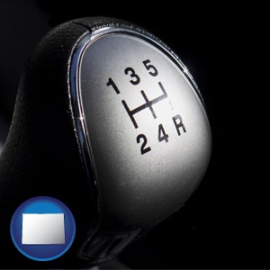 a 5-speed transmission shift knob - with Colorado icon