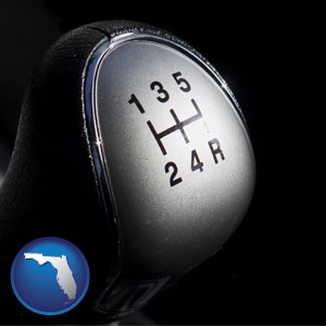 a 5-speed transmission shift knob - with Florida icon