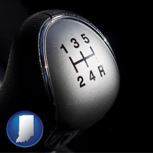 a 5-speed transmission shift knob - with Indiana icon