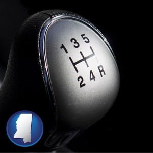 a 5-speed transmission shift knob - with Mississippi icon