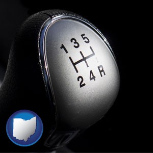 a 5-speed transmission shift knob - with Ohio icon