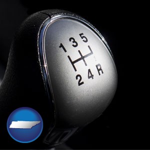a 5-speed transmission shift knob - with Tennessee icon