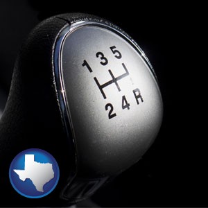 a 5-speed transmission shift knob - with Texas icon
