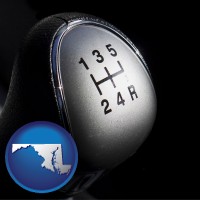 maryland map icon and a 5-speed transmission shift knob