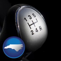 a 5-speed transmission shift knob - with NC icon