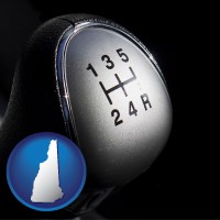 new-hampshire map icon and a 5-speed transmission shift knob