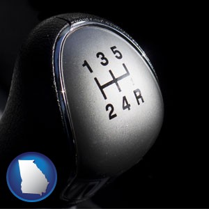 a 5-speed transmission shift knob - with Georgia icon