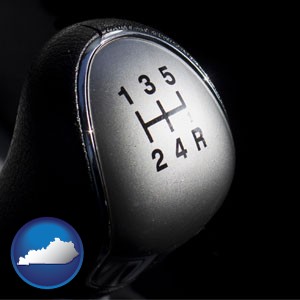 a 5-speed transmission shift knob - with Kentucky icon