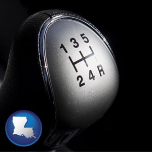 a 5-speed transmission shift knob - with Louisiana icon